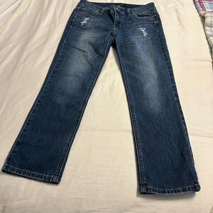 White House Black Market Women's Dark Wash Cropped Jeans